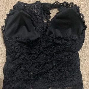 Black Lacey crop top
